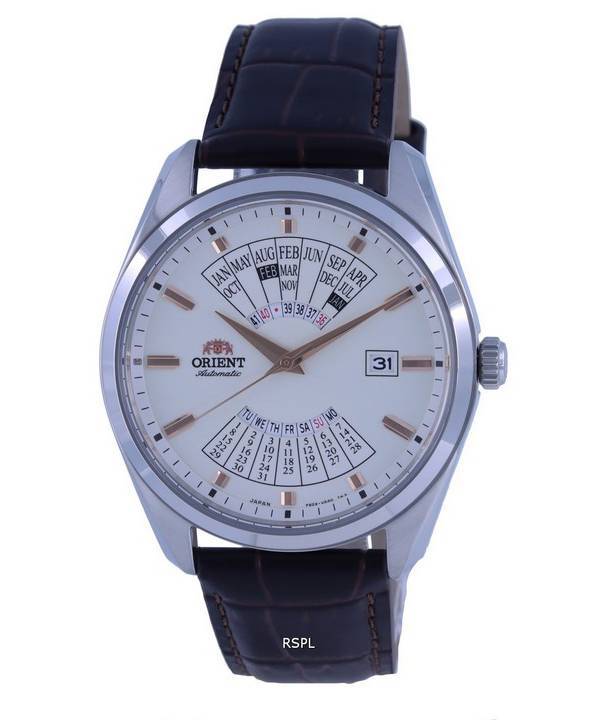 Orient Multi Year Calendar White Dial Leather Automatic RA-BA0005S10B RA-BA0005S30B Men's Watch