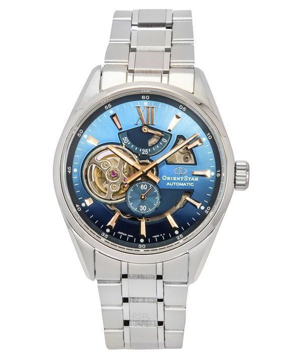 Orient Star Contemporary Limited Edition Open Heart Blue Dial Automatic RE-AV0122L00B 100M Men's Watch With Extra Strap