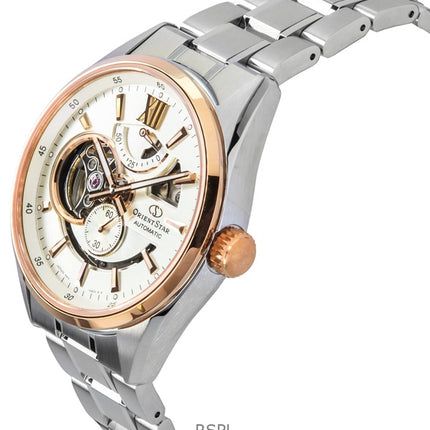 Orient Star Contemporary Stainless Steel Skeleton Ivory Dial Automatic RE-AV0123G 100M Men's Watch