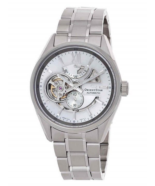 Orient Star Contemporary Stainless Steel Skeleton Silver Dial Automatic RE-AV0125S00B 100M Mens Watch