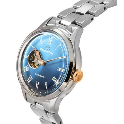 Orient Star Classic Limited Edition Open Heart Blue Dial Automatic RE-ND0019L00B Women's Watch With Extra Strap