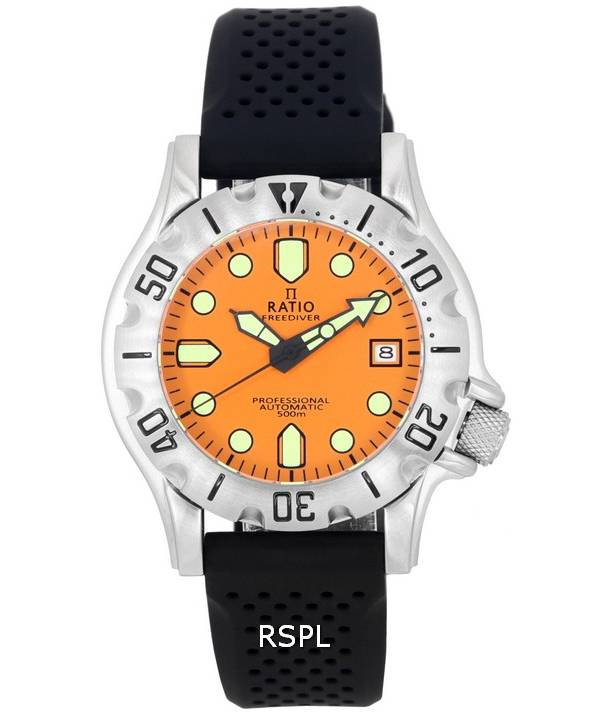 Ratio FreeDiver Professional Sapphire Orange Dial Automatic RTF011 500M Men's Watch