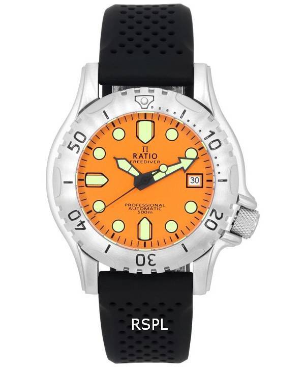 Ratio FreeDiver Professional Sapphire Orange Dial Automatic RTF017 500M Men's Watch