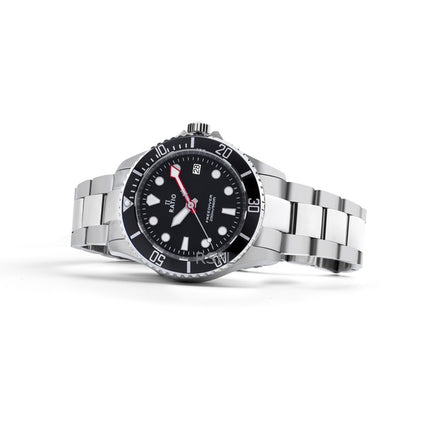 Ratio FreeDiver Sapphire Stainless Steel Black Dial Quartz RTF031 200M Men's Watch