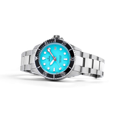 Ratio FreeDiver Sapphire Stainless Steel Ice Blue Dial Quartz RTF032 200M Men's Watch