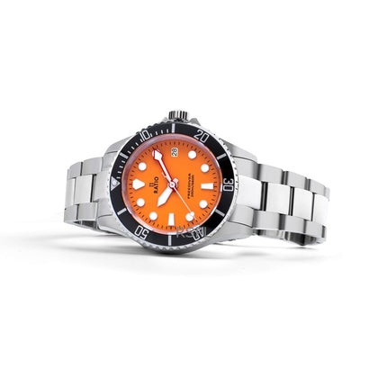 Ratio FreeDiver Sapphire Stainless Steel Orange Dial Quartz RTF035 200M Men's Watch