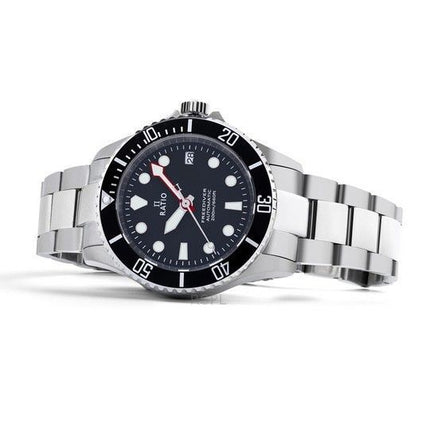 Ratio FreeDiver Sapphire Stainless Steel Black Dial Automatic RTF041 200M Mens Watch