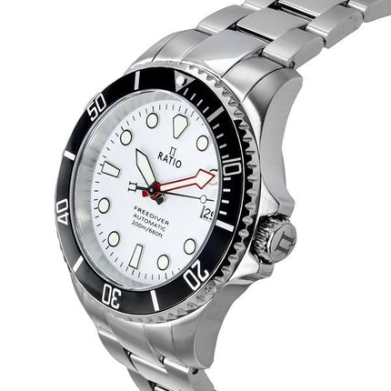 Ratio FreeDiver Sapphire Stainless Steel White Dial Automatic RTF047 200M Mens Watch