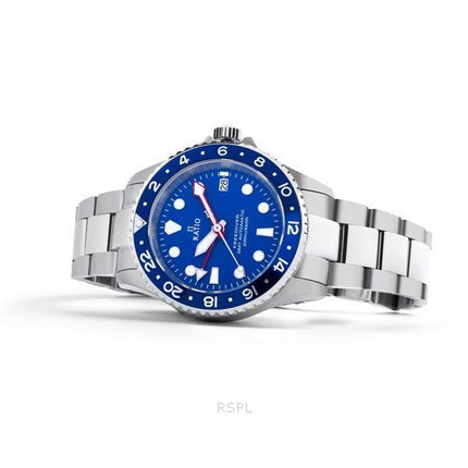 Ratio FreeDiver GMT Series Sapphire Stainless Steel Blue Dial Automatic RTF053 200M Men's Watch