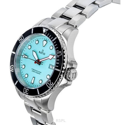 Ratio FreeDiver Sapphire Stainless Steel Ice Blue Dial Quartz RTFL807 200M Women's Watch