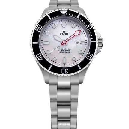 Ratio FreeDiver Sapphire Stainless Steel White Mother Of Pearl Dial Automatic RTFL841 200M Women's Watch