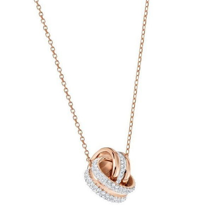 Swarovski Hyperbola Clear Crystals And Rose Gold Tone Plated Pendant 5240525 For Women