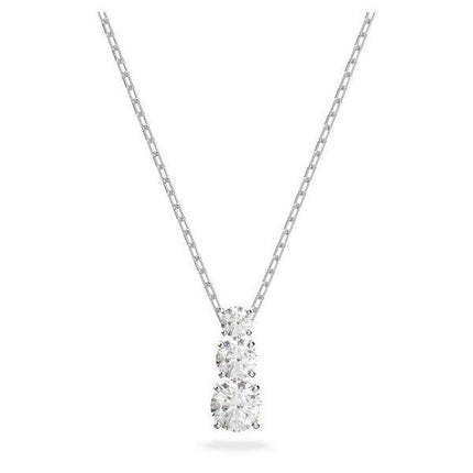 Swarovski Stilla Attract Rhodium Plated And Zirconia Pendant 5414970 For Women