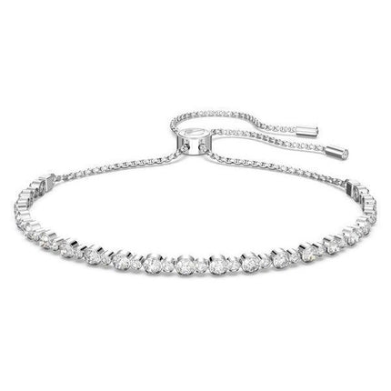 Swarovski Matrix Clear Crystals And Rhodium Plated Tennis Bracelet 5465384 For Women