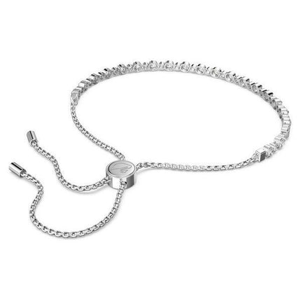 Swarovski Matrix Clear Crystals And Rhodium Plated Tennis Bracelet 5465384 For Women