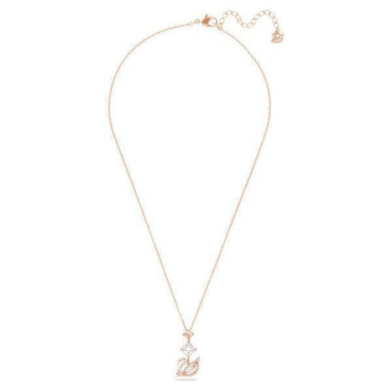 Swarovski Swan Rose Gold Tone Plated And Zirconia Pendant 5473024 For Women