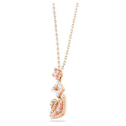 Swarovski Swan Rose Gold Tone Plated And Zirconia Pendant 5473024 For Women