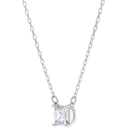 Swarovski Stilla Attract Rhodium Plated And Zirconia Necklace 5510696 For Women