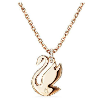 Swarovski Dazzling Swan Pink Crystals And Rose Gold Tone Plated Pendant 5647552 For Women