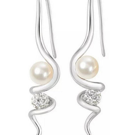 Morellato Luminosa Stainless Steel Cultured Pearl SAET12 Womens Drops Earrings