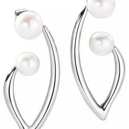 Morellato Foglie Stainless Steel Cultured Pearl SAKH16 Womens Earrings