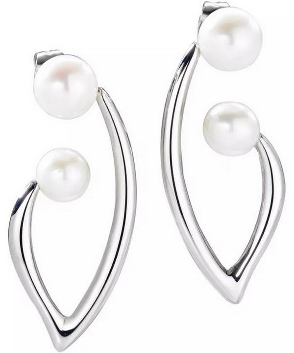 Morellato Foglie Stainless Steel Cultured Pearl SAKH16 Womens Earrings