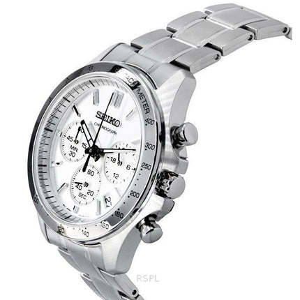 Seiko Spirit Chronograph Stainless Steel Silver Dial Quartz SBTR009 100M Men's Watch