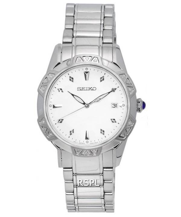 Seiko Diamonds Conceptual Mother Of Pearl Dial Quartz SKK727 SKK727P1 SKK727P 100M Women's Watch