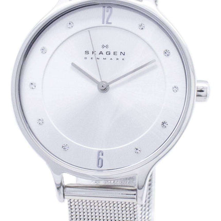 Skagen Anita Silver Dial Swarovski Crystal Mesh Bracelet SKW2149 Women's Watch