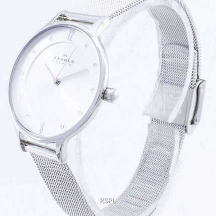 Skagen Anita Silver Dial Swarovski Crystal Mesh Bracelet SKW2149 Women's Watch