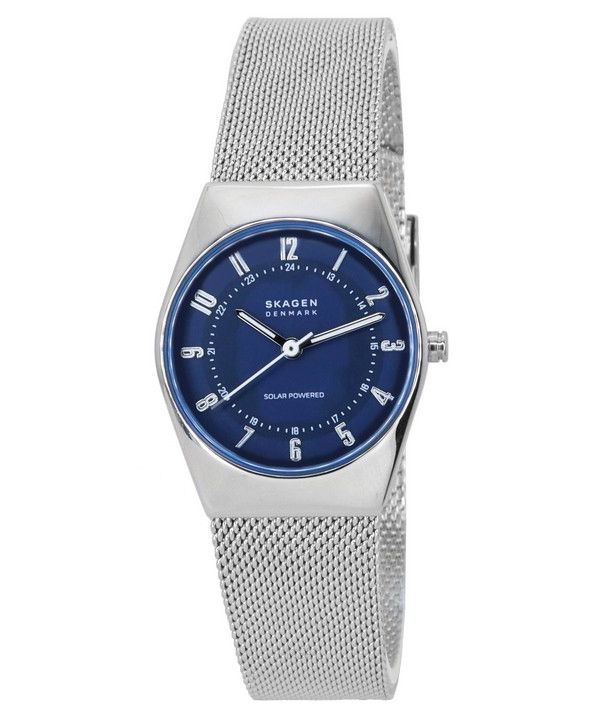 Skagen Grenen Lille Solar Powered Stainless Steel Mesh Bracelet Blue Dial SKW3080 Women's Watch