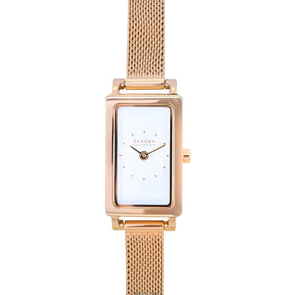 Skagen Hagen Micro Rose Gold Tone Stainless Steel White Dial Quartz SKW3148 Women's Watch