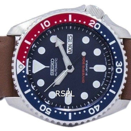 Seiko Automatic Diver's Ratio Brown Leather SKX009J1-LS12 200M Men's Watch