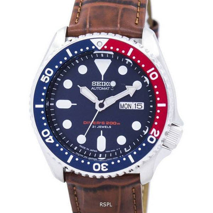 Seiko Automatic Diver's Ratio Brown Leather SKX009J1-LS7 200M Men's Watch