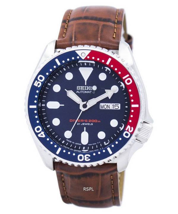 Seiko Automatic Diver's Ratio Brown Leather SKX009J1-LS7 200M Men's Watch