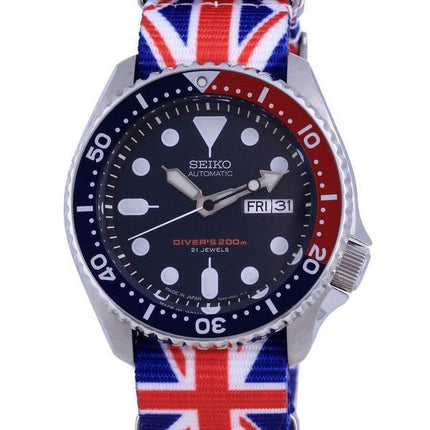 Seiko Automatic Divers Polyester Japan Made SKX009J1-var-NATO28 200M Mens Watch