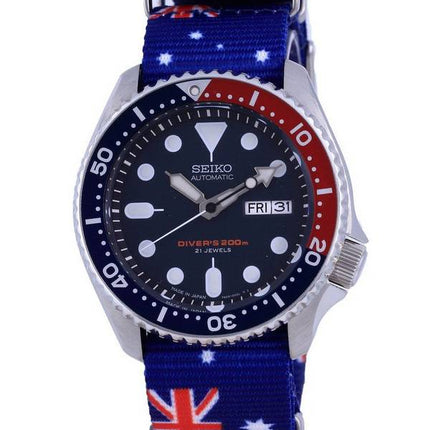 Seiko Automatic Divers Polyester Japan Made SKX009J1-var-NATO30 200M Mens Watch