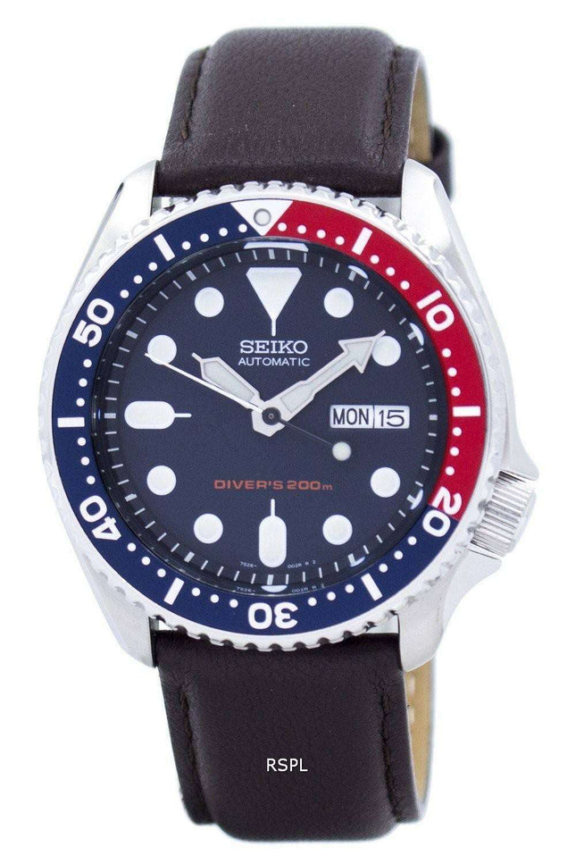 Seiko Automatic Diver's 200M Ratio Dark Brown Leather SKX009K1-LS11 Men's Watch