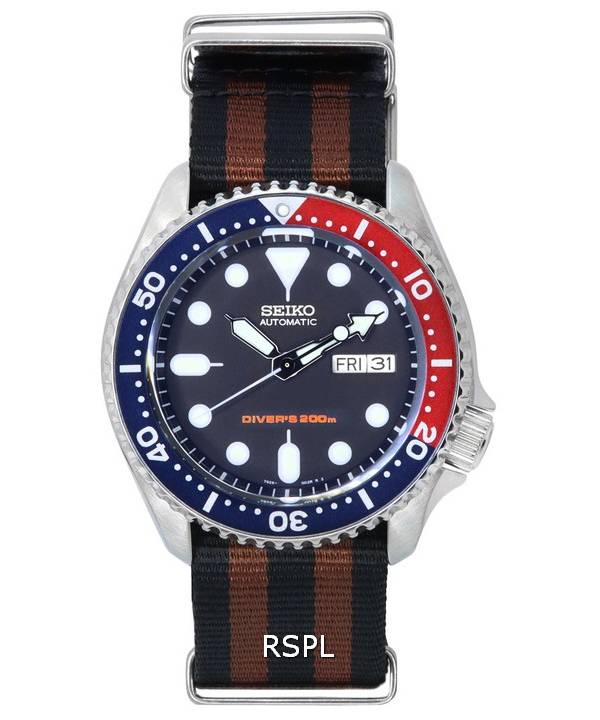 Seiko Blue Dial Automatic Diver's SKX009K1-var-NATO22 200M Men's Watch