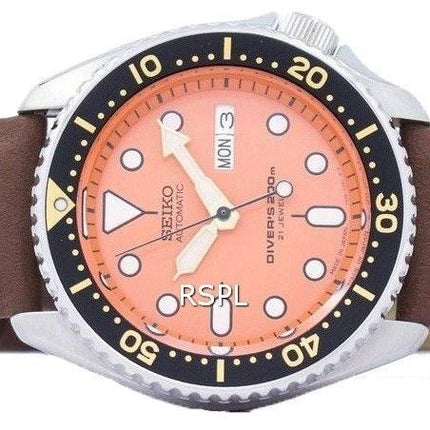 Seiko Automatic Diver's Ratio Brown Leather SKX011J1-LS12 200M Men's Watch