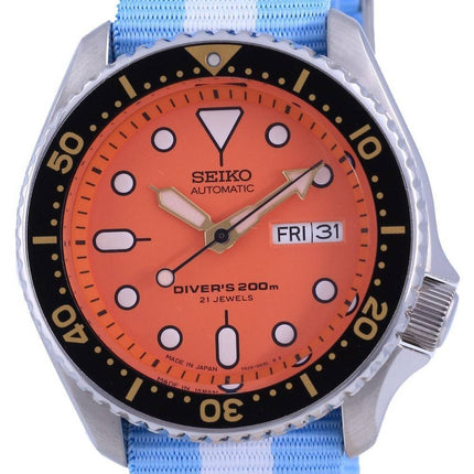 Seiko Automatic Divers Japan Made Polyester SKX011J1-var-NATO24 200M Mens Watch