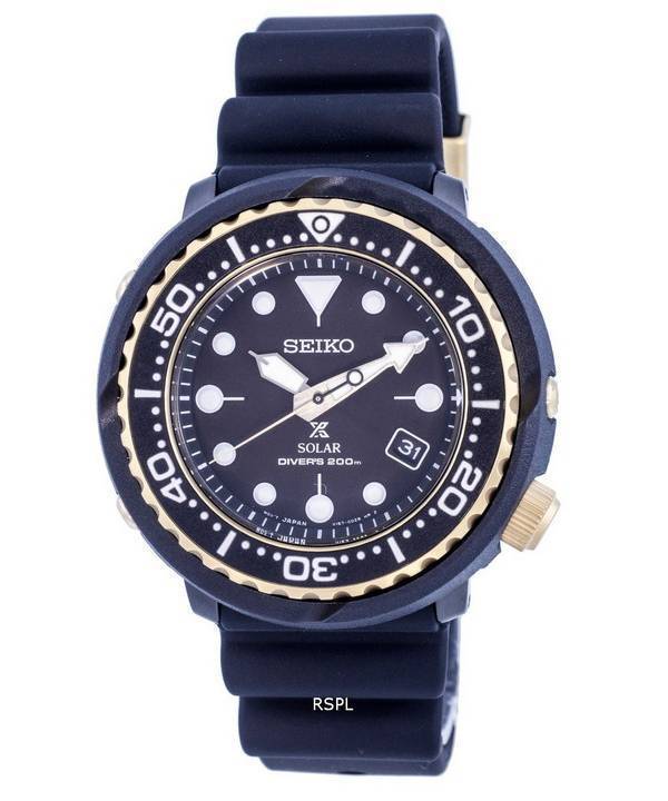 Seiko Prospex Solar Divers Black Dial SNE556P1 SNE556P 200M Mens Watch