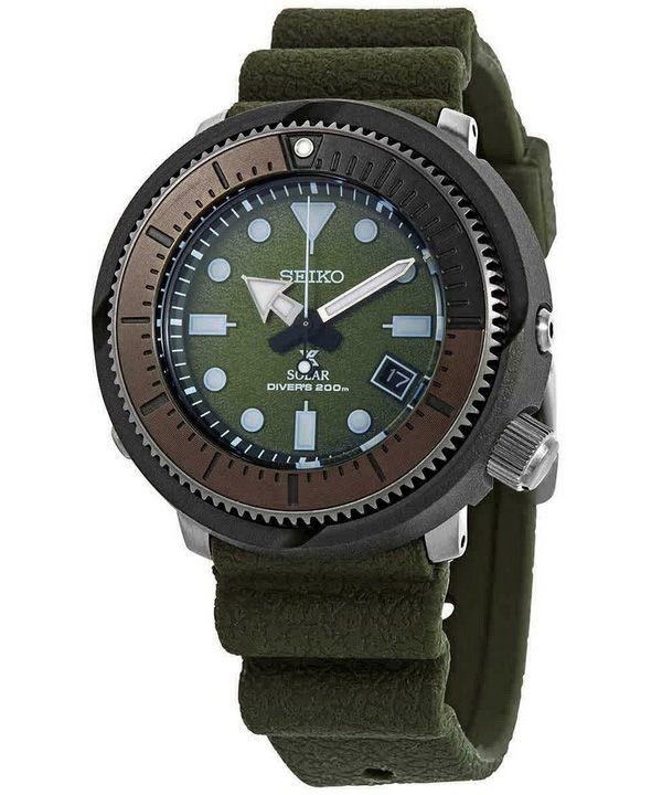 Seiko Prospex Solar Divers Green Dial SNE561P1 SNE561P 200M Mens Watch