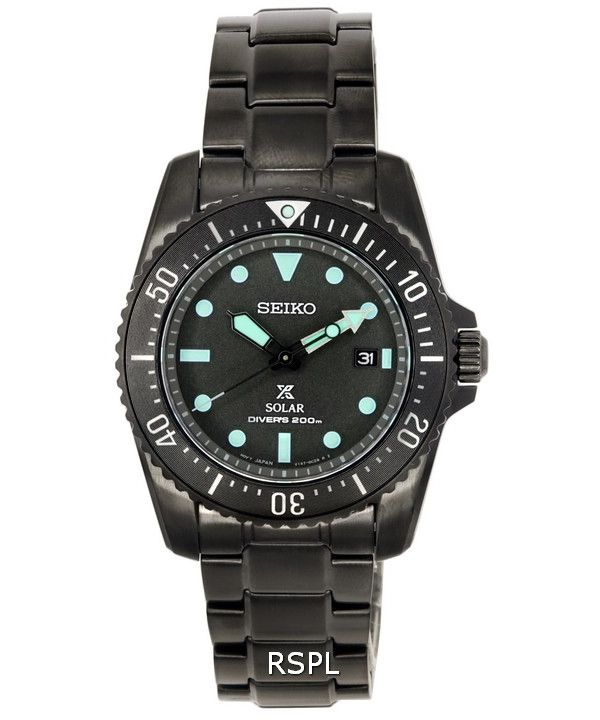 Seiko Prospex Black Series Night Vision Solar Diver's SNE587 SNE587P1 SNE587P 200M Men's Watch