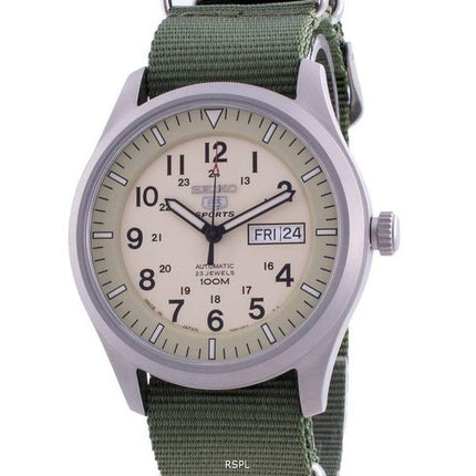 Seiko 5 Sports Military Automatic SNZG07J1-var-NATO9 100M Japan Made Mens Watch