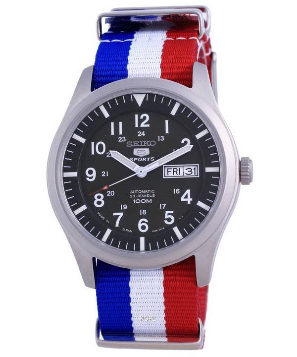 Seiko 5 Sports Automatic Japan Made SNZG09J1-var-NATO25 100M Mens Watch