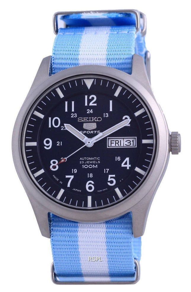 Seiko 5 Sports Automatic Polyester SNZG11J1-var-NATO24 100M Mens Watch