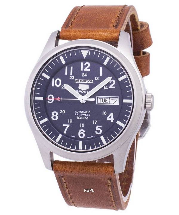 Seiko 5 Sports Automatic Ratio Brown Leather SNZG11K1-LS9 Men's Watch