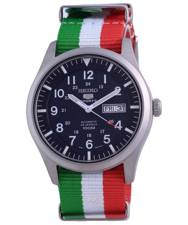 Seiko 5 Sports Automatic Polyester SNZG11K1-var-NATO23 100M Mens Watch