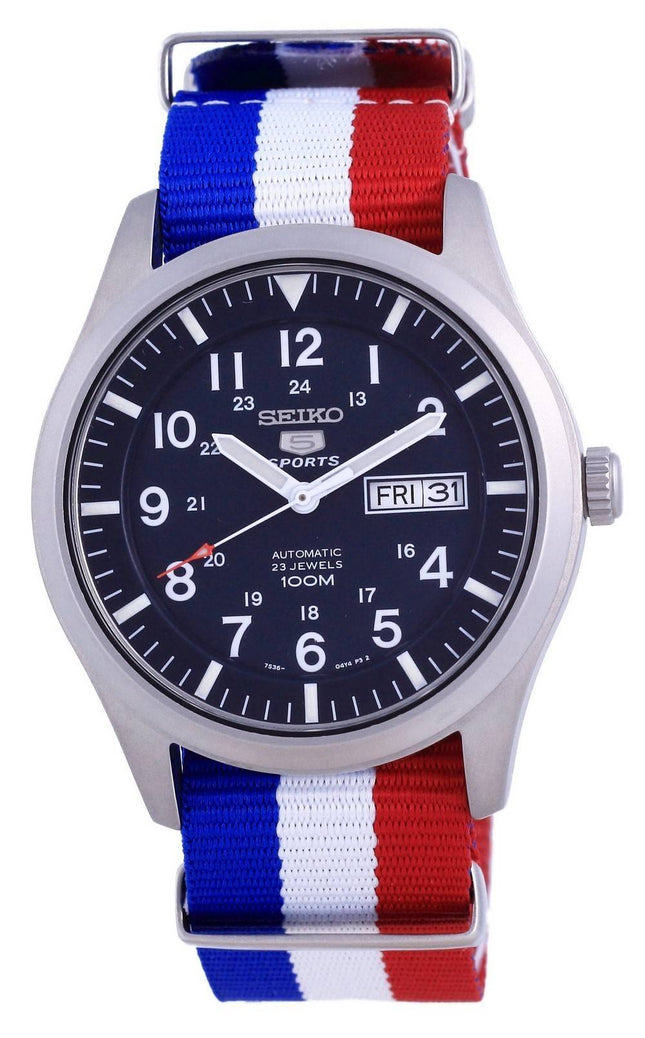 Seiko 5 Sports Automatic Polyester SNZG11K1-var-NATO25 100M Mens Watch